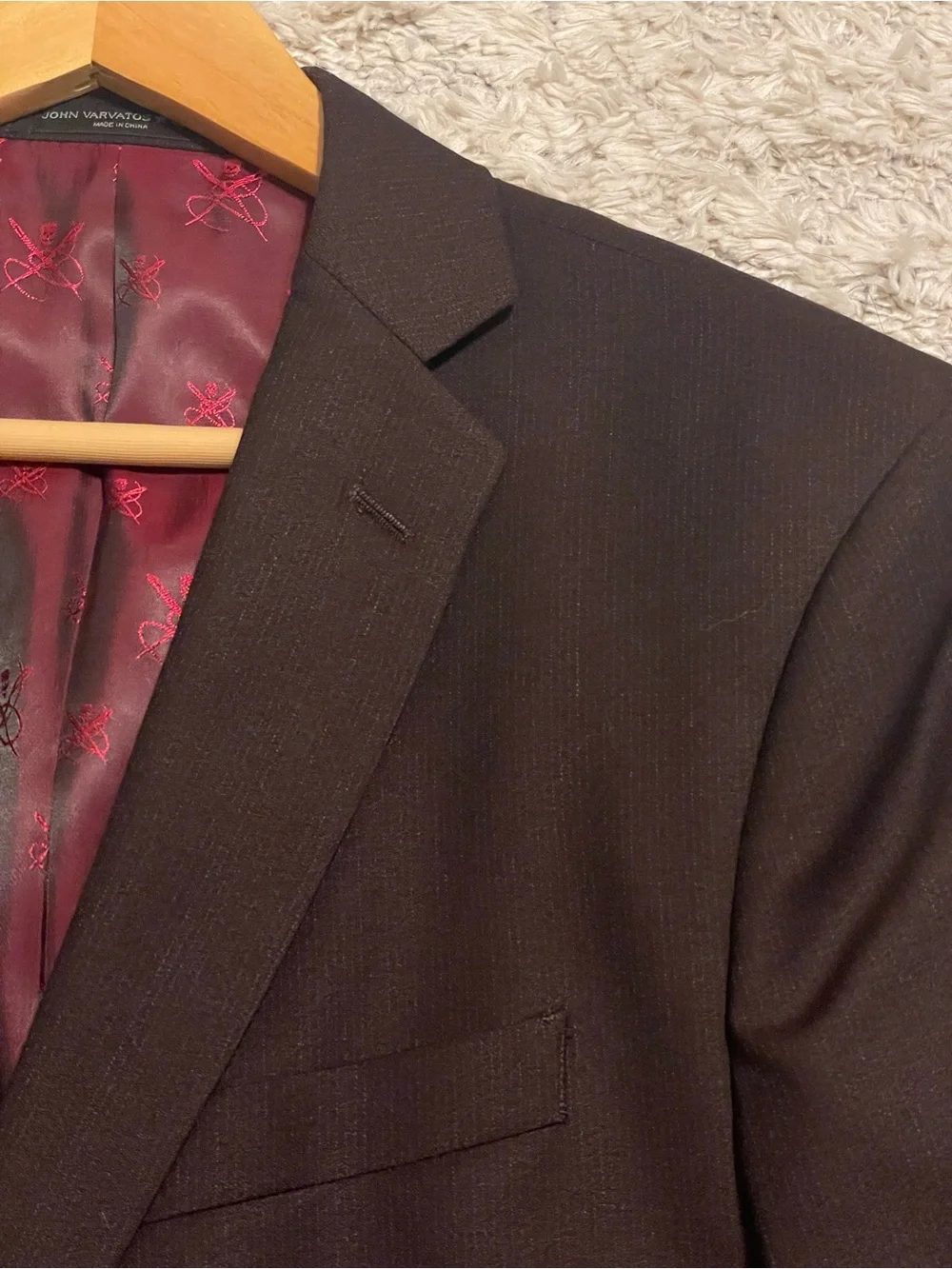 Men's John Varvatos USA Burgundy Tailored Jacket